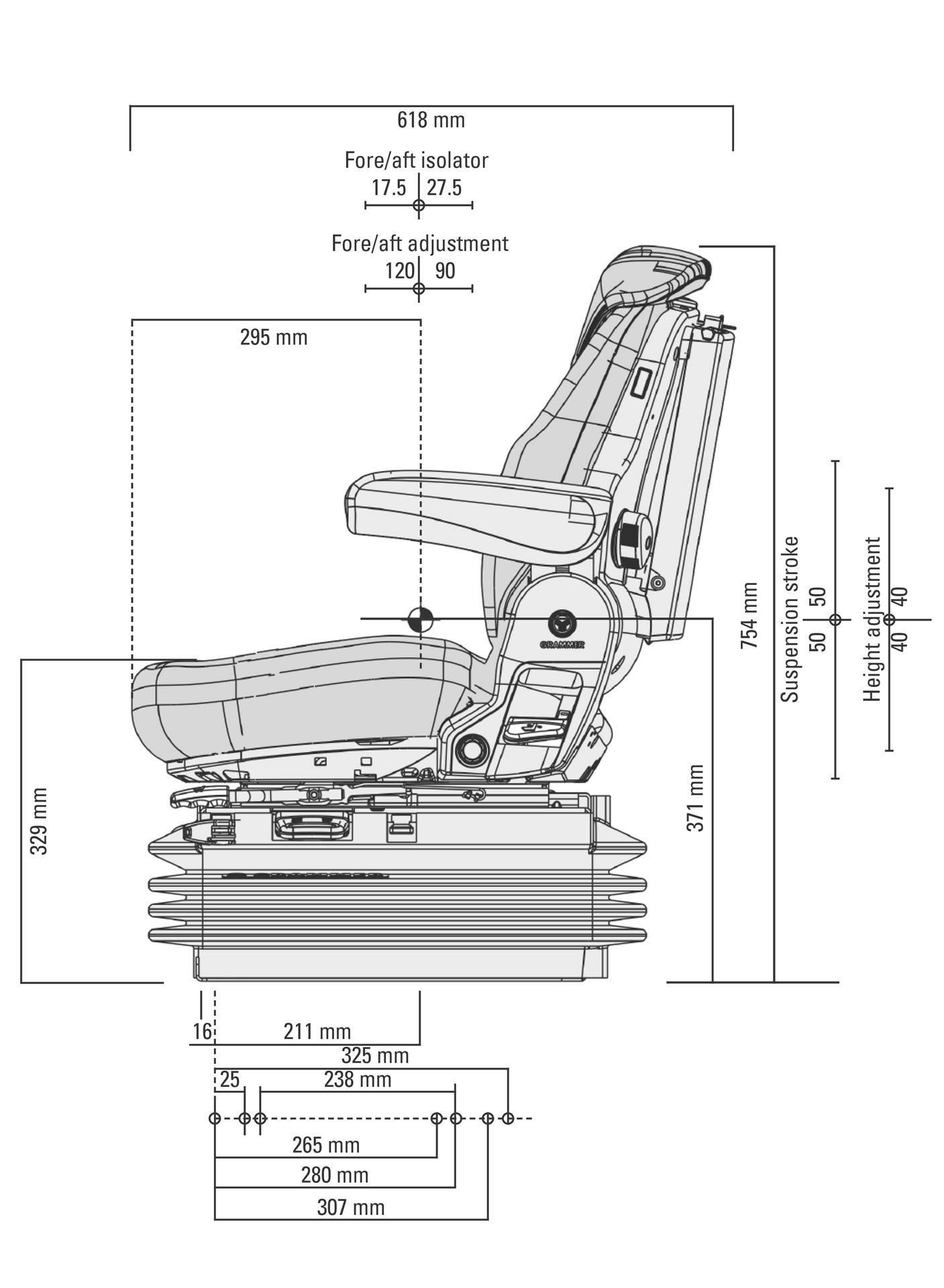 Grammer Maximo Comfort Seat. Grammer Seating UK