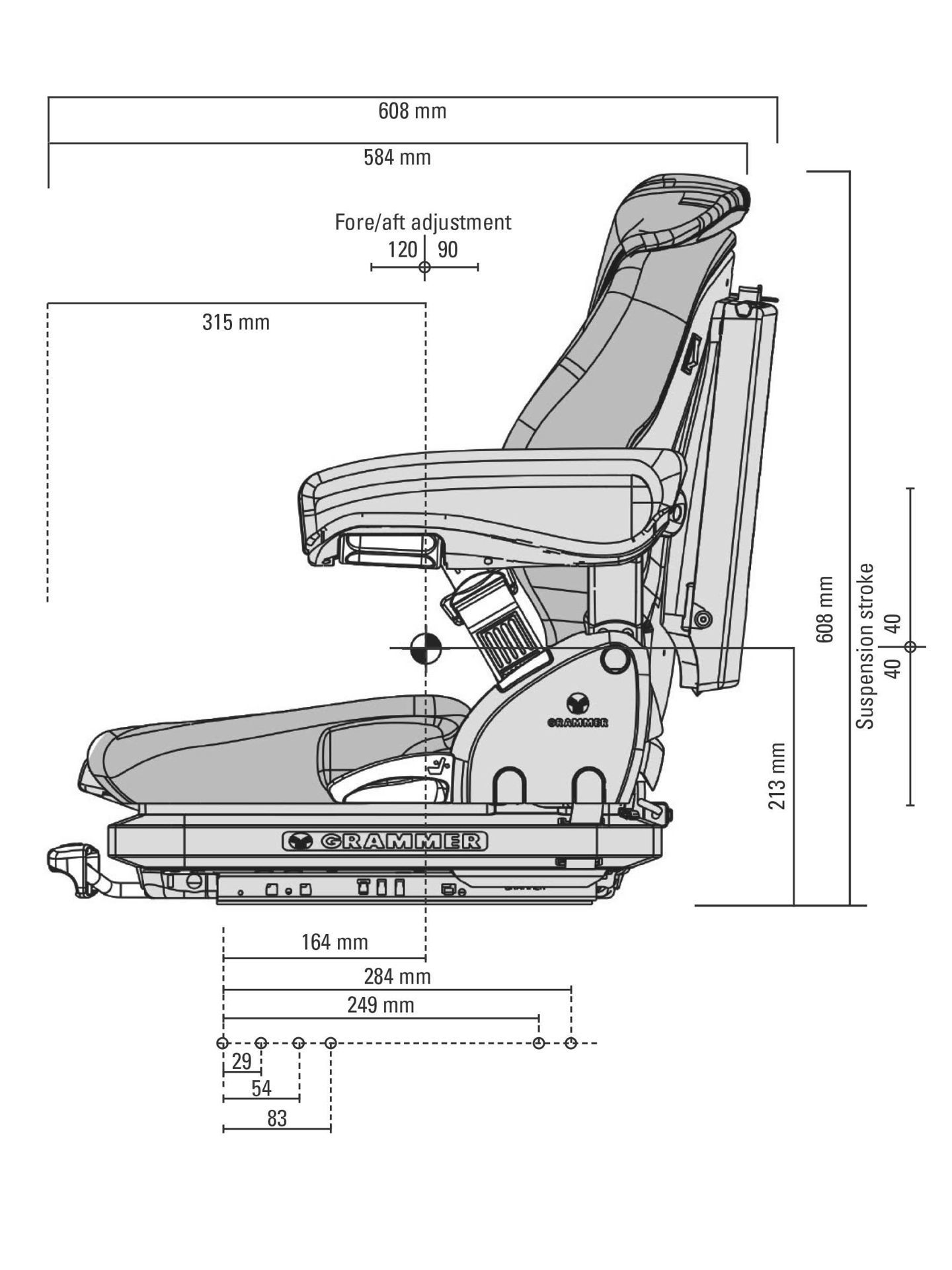 Grammer Primo XM Seat. Grammer Seating UK