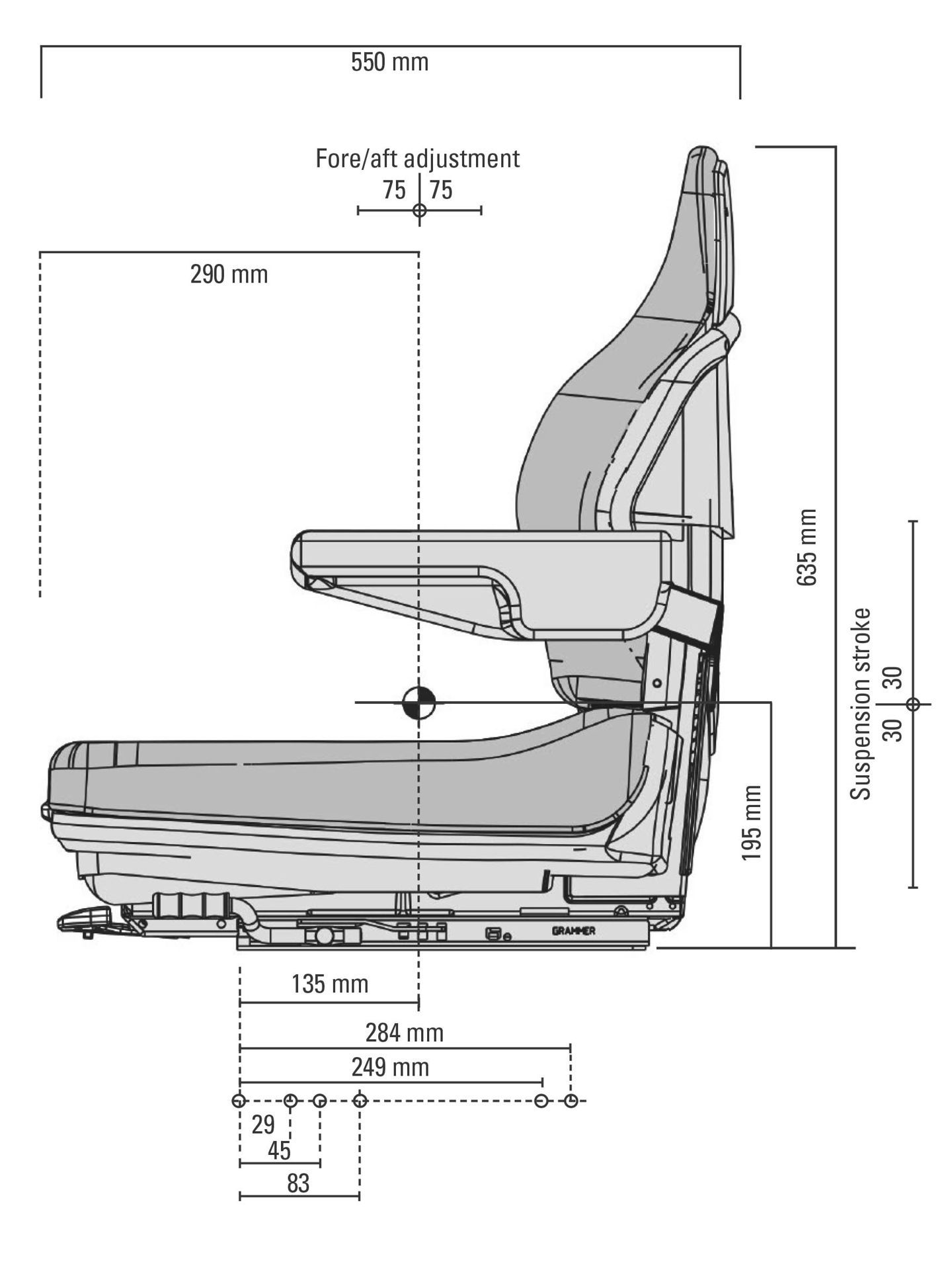 Grammer MSG20 Narrow Seat. Grammer Seating UK