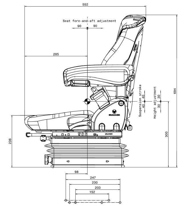 Grammer Compacto Basic M Seat. Grammer Seating UK