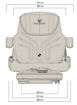 Grammer Primo L Plus Seat - Front Dimensions