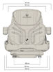 Grammer Primo XM Plus Seat - Front Dimensions