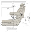 Grammer Primo XM Plus Seat - Side Dimensions